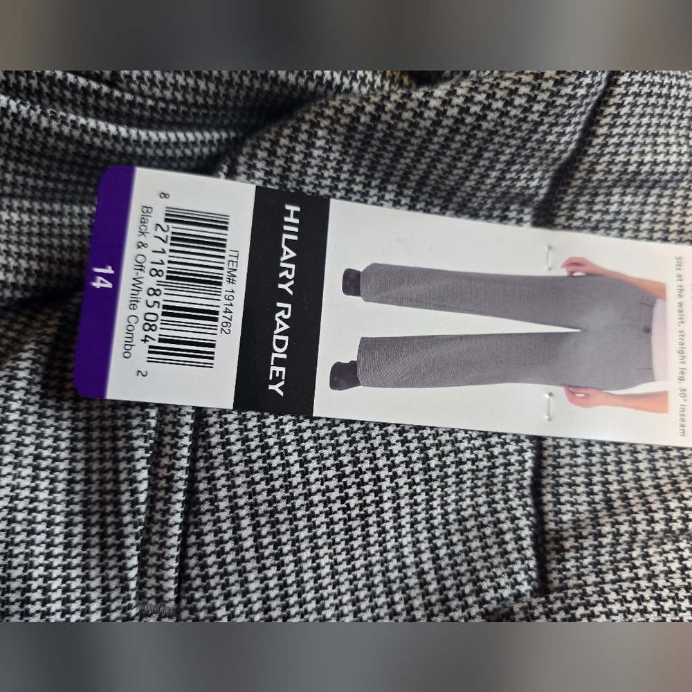 Hilary Radley Women's Front Slash Pockets Stretch Brushed Pants, New - Picture 7 of 8
